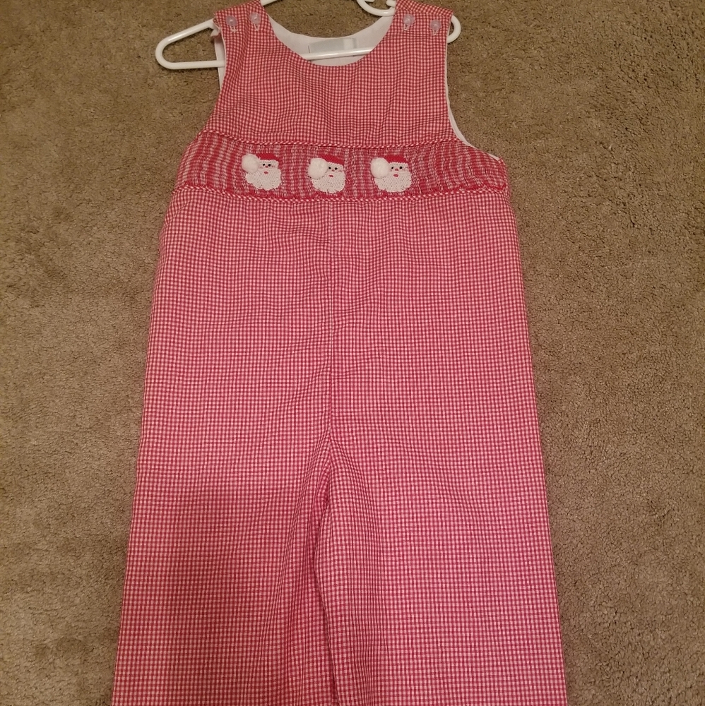 Christmas smocked longall